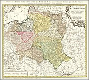 1773 map of the Polish–Lithuanian Commonwealth with Lithuania proper
