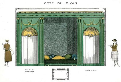 Plate with design for an interior from the collection of projects Architectures, by Louis Süe and André Mare, 1921