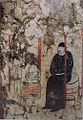 A female attendant wearing qixiong ruqun, mural tomb in Aohan, Liao dynasty.