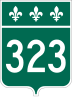 Route 323 marker