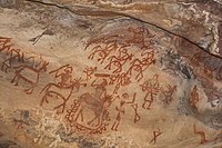 Malereien in Nischenhöhle 8, Bhembetika