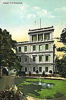 Villa Weißenburg, Seitenansicht, um 1900.
