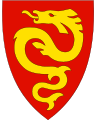 A sea serpent depicted in the coat of arms of Seljord in Norway