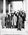 Morgan Shuster and US officials at Atabak Palace, Tehran, 1911. Their group was appointed by Iran's parliament to reform and modernize Iran's Department of Treasury and Finances.