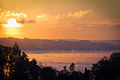 Sonnenaufgang an der Insel Ziegelwerder