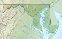 Location of Lake Centennial in Maryland, USA.