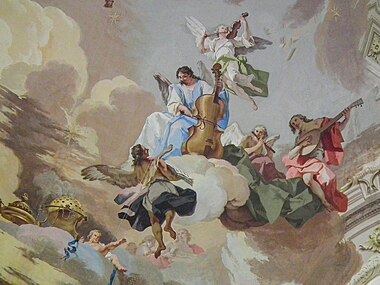 Fresco of musical angels