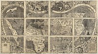 Universalis Cosmographia, the Waldseemüller map dated 1507, depicts the Americas, Africa, Europe, Asia, and the Pacific Ocean separating Asia from the Americas.