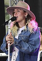 Miley Cyrus performing on the NBC Today Show for 2017 Fleet Week New York.