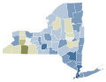 New York 2021 Proposal 2 results by county
