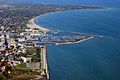 Aerial view of Racine lakefront