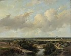 A. Schelfhout, Landscape near Haarlem, 1851; oil-painting