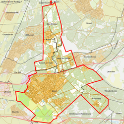 Map of the municipality of Zeist