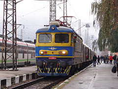 BDZ trains at Pernik railway station