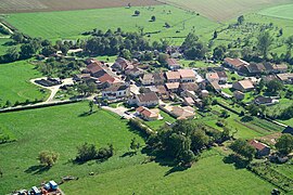 An aerial view of Bouvron