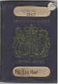 1958 British Hong Kong passport