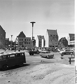 Hauptmarkt zwischen Tuchgasse und Waaggasse, 1959