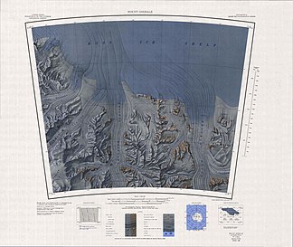Karte der Amundsen-Küste von 1966, MacDonald Nunataks nahe der Kartenmitte