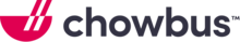 Chowbus logo, containing a minimal magenta silhouette of a bowl and a pair of chopsticks to the left. To the right is the word "chowbus" in all lowercase in Okta Neue Bold font. There is a "TM" trademark symbol to the right of the word.