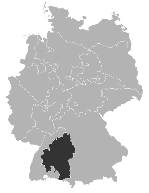 Karte der Evangelischen Landeskirche in Württemberg