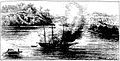 The Jequitinhonha ran under the batteries of the strong enemies, having to be left by the crew. Not being able to get away from the beach, it was burned by the crew.