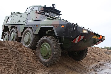 Dutch Army Boxer in driver training configuration