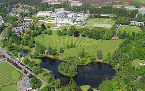 The Gleneagles Hotel grounds in Perthshire.
