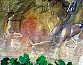 Prehistoric paintings inside Cueva de la Laja Alta