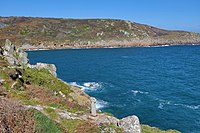 Looking out from Lamorna Cove Cornwall