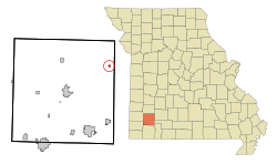 Location of Halltown, Missouri