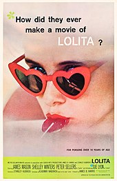 Film poster featuring young girl wearing sunglasses and sucking on a lollipop