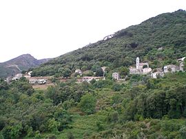 A view of the village of Loreto-di-Tallano