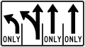 R3-H8dh Lane Use Control Sign (L-LT-T-T)