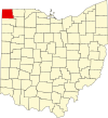 State map highlighting Williams County