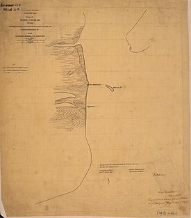 Map of Pass Cavallo, Texas ca. 19th Century