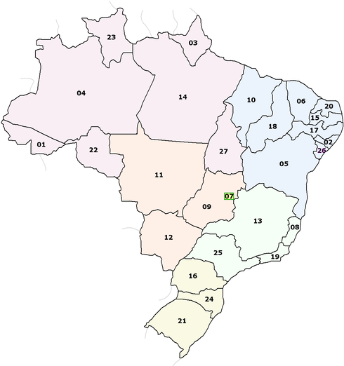 Map of CBM units in Brazil.