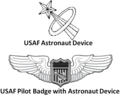 Astronaut Badge (Any Aeronautical Rating Badge with Astronaut Device)