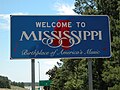 The Mississippi welcome sign