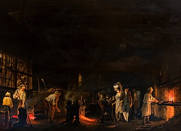 Der Besuch der Schmiede, 1771, Louis-Bernard Coclers