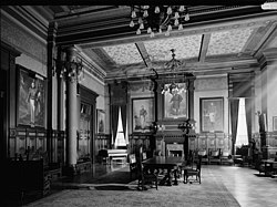 Black-and-white image of the Board of Officers Room