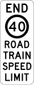 (R4-Q06) End of Road Train Speed Limit (used in Queensland)