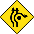 (MR-WDAD-7) Roundabout Directional Lanes (used in Western Australia)