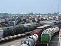 Image 47Various types of railroad cars in a classification yard in the United States (from Train)