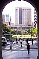 View from Brisbane GPO - showing Post Office Square, Sofitel Hotel and Central Station