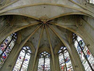 Vault ceiling in the Sainte-Chapelle de Vincennes