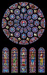 France, Chartres Cathedral, ancient transept window