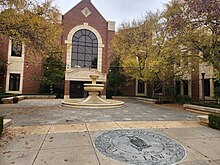 College of Law Back with the seal and fountain