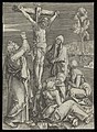 Print of the Crucifixion, made at the end of the 16th century