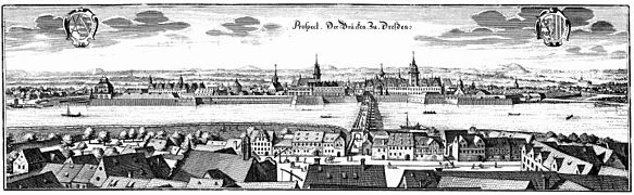 Ansicht von Dresden, um 1650