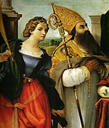 Lorenzo Lotto, Catherine of Alexandria and Saint Augustine